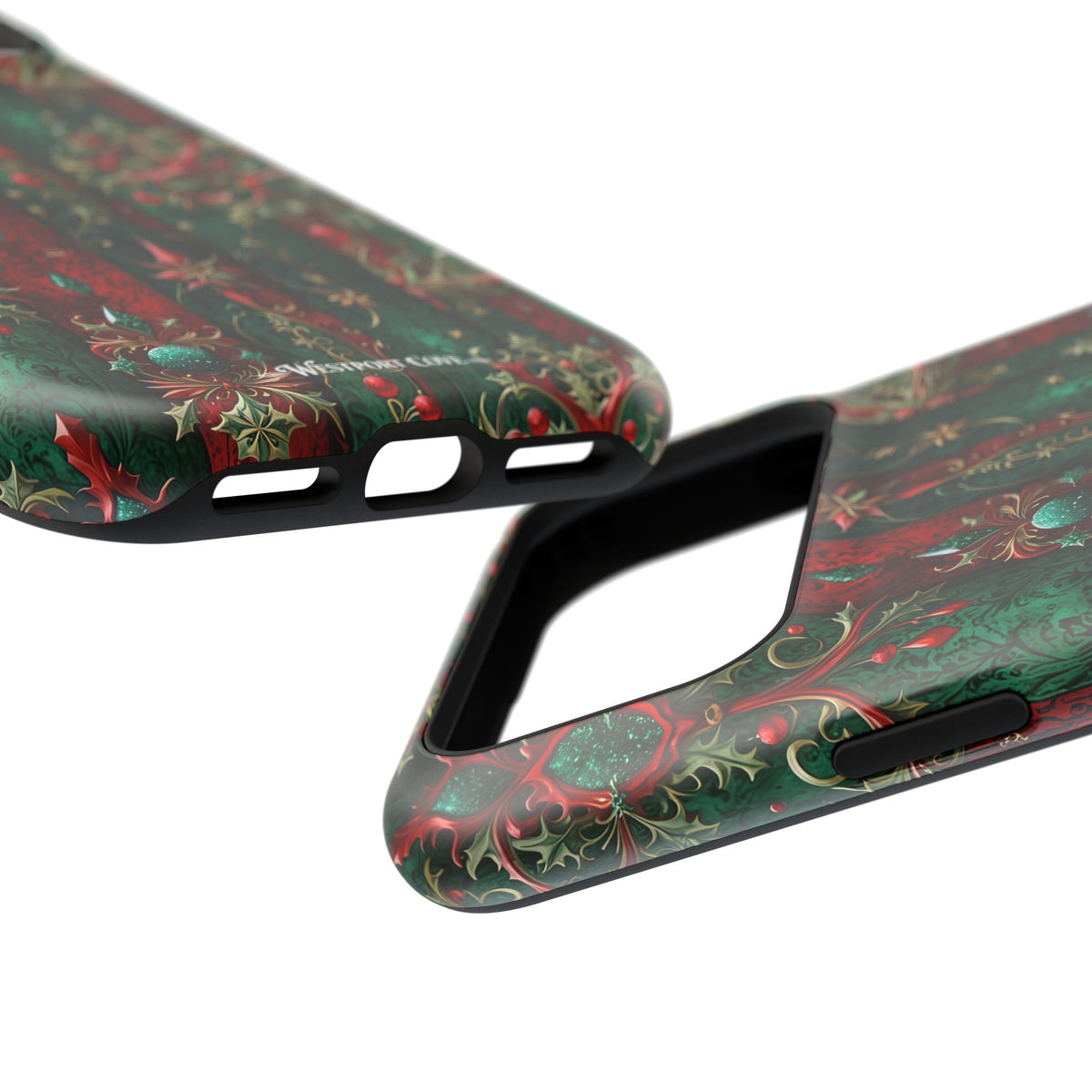Vintage Gothic Christmas Filigree Pattern Extreme Impact MagSafe Phone Case
