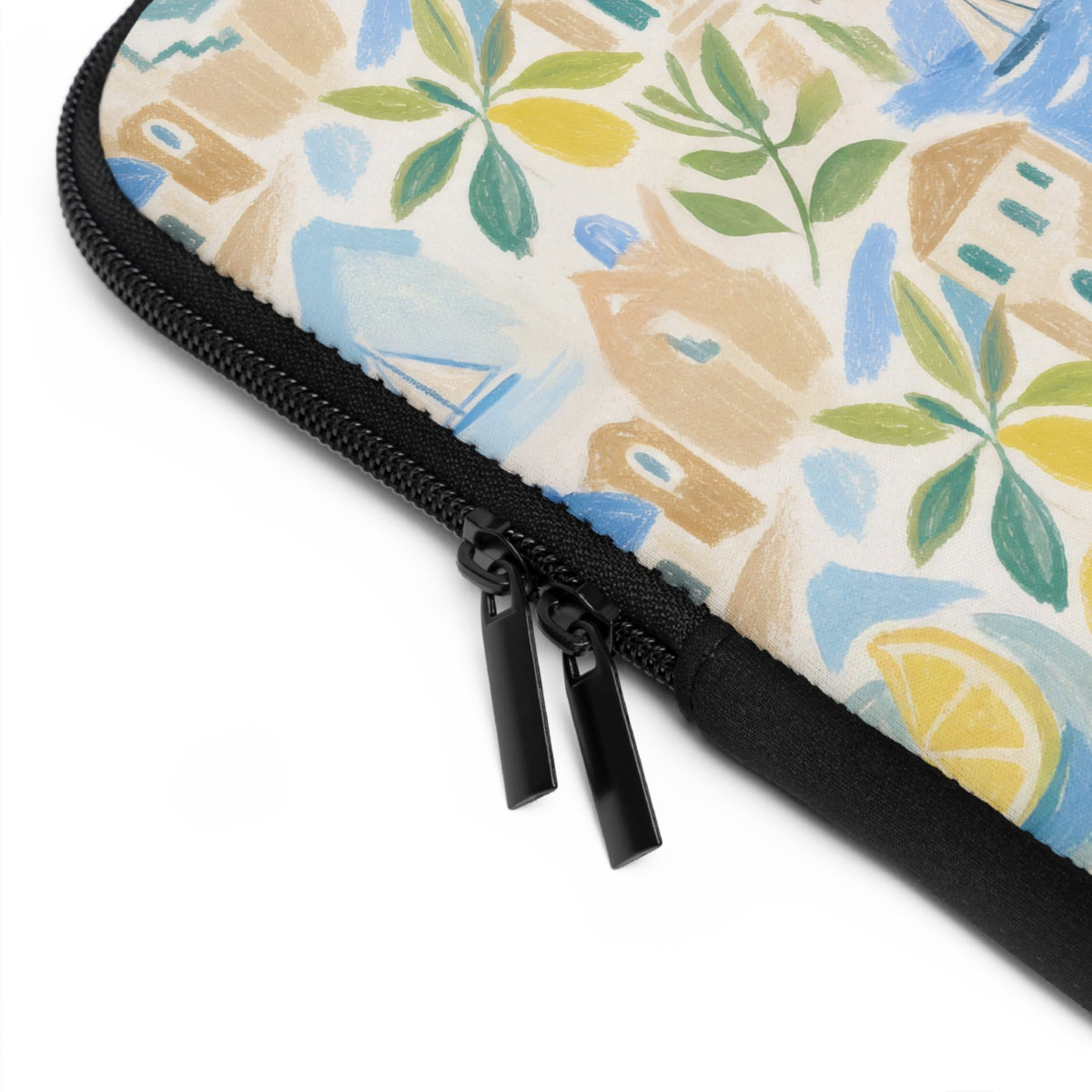 Mediterranean Lemon Laptop Sleeve & Seaside Pattern