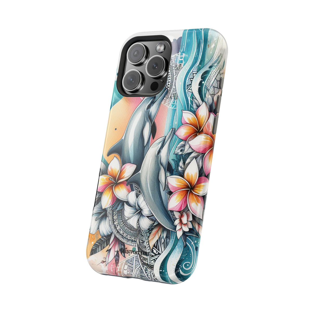 Dolphin Floral Extreme Impact MagSafe Phone Case