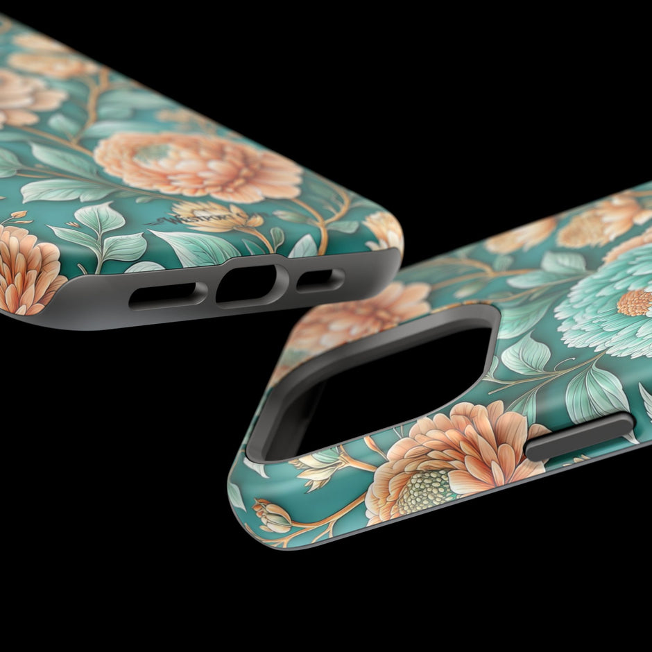 Teal Peony - Extreme MagSafe Phone Case