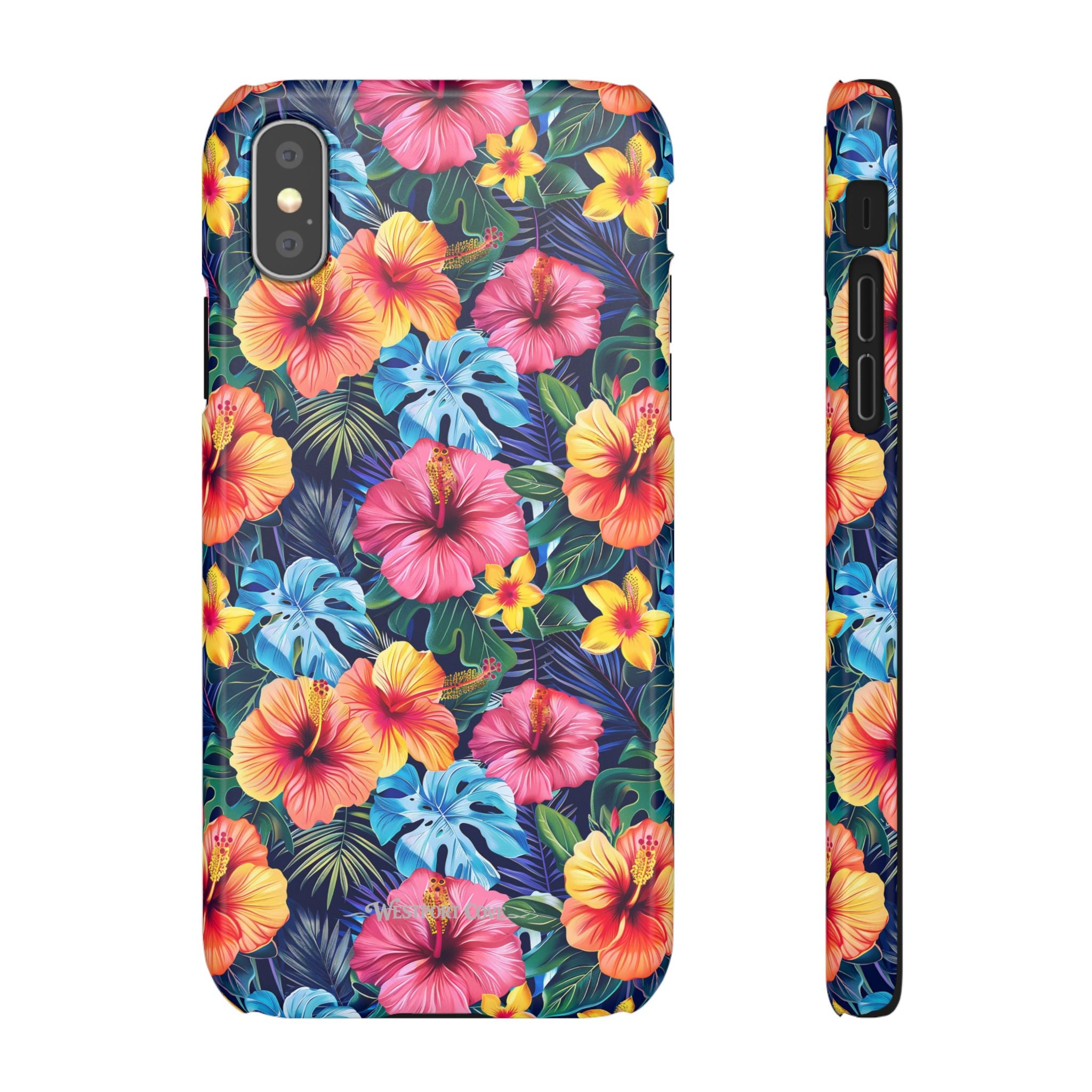Tropical Hibiscus - Elite Phone Case — Floral Hawaiian Pattern Phone Cover