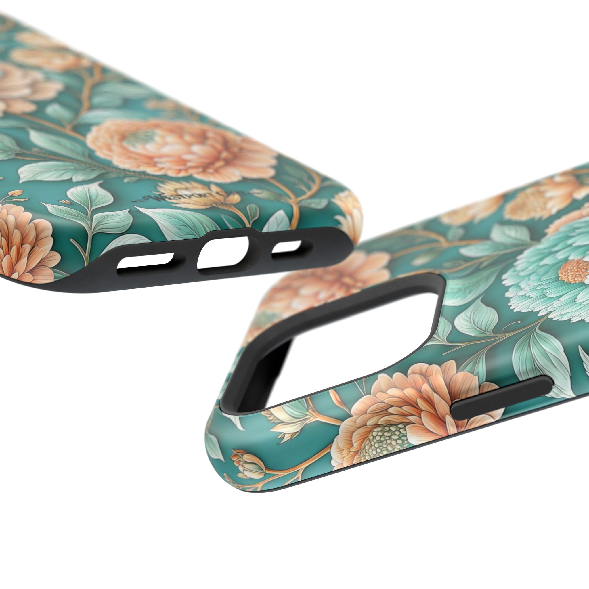 Teal Peony - Extreme MagSafe Phone Case