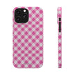 Pink Gingham - Essential Phone Case - Lightweight Protective Cover