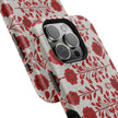 Red Scandi Floral - Extreme Impact MagSafe Phone Case