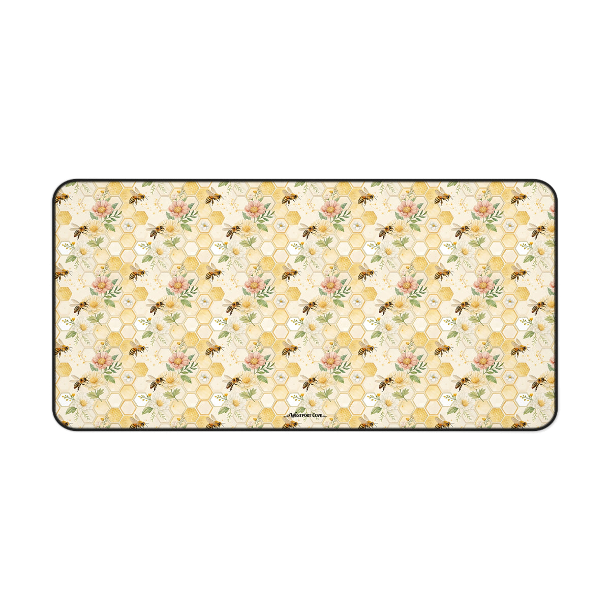 Honeycomb Heaven - Launch Pad Desk Mat - Bee Gaming & Office Mouse Pad
