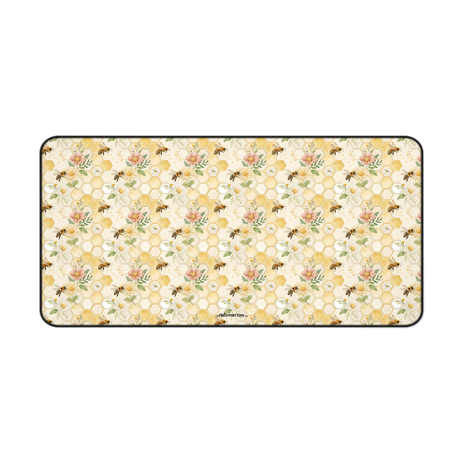 Honeycomb Heaven - Launch Pad Desk Mat - Bee Gaming & Office Mouse Pad
