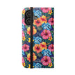 Tropical Hibiscus Flip Phone Case — Floral Wallet Flip Case with Card Slots