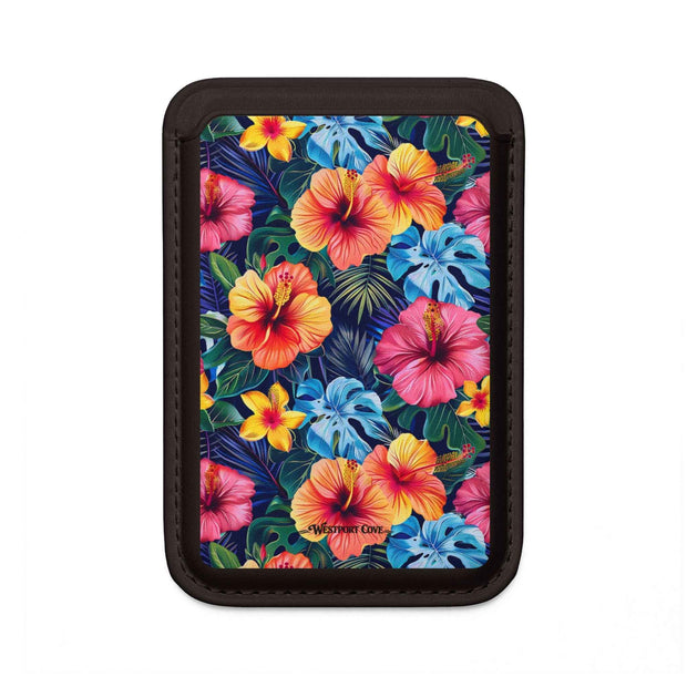 Tropical Hibiscus  - MagSafe Vegan Card Holder