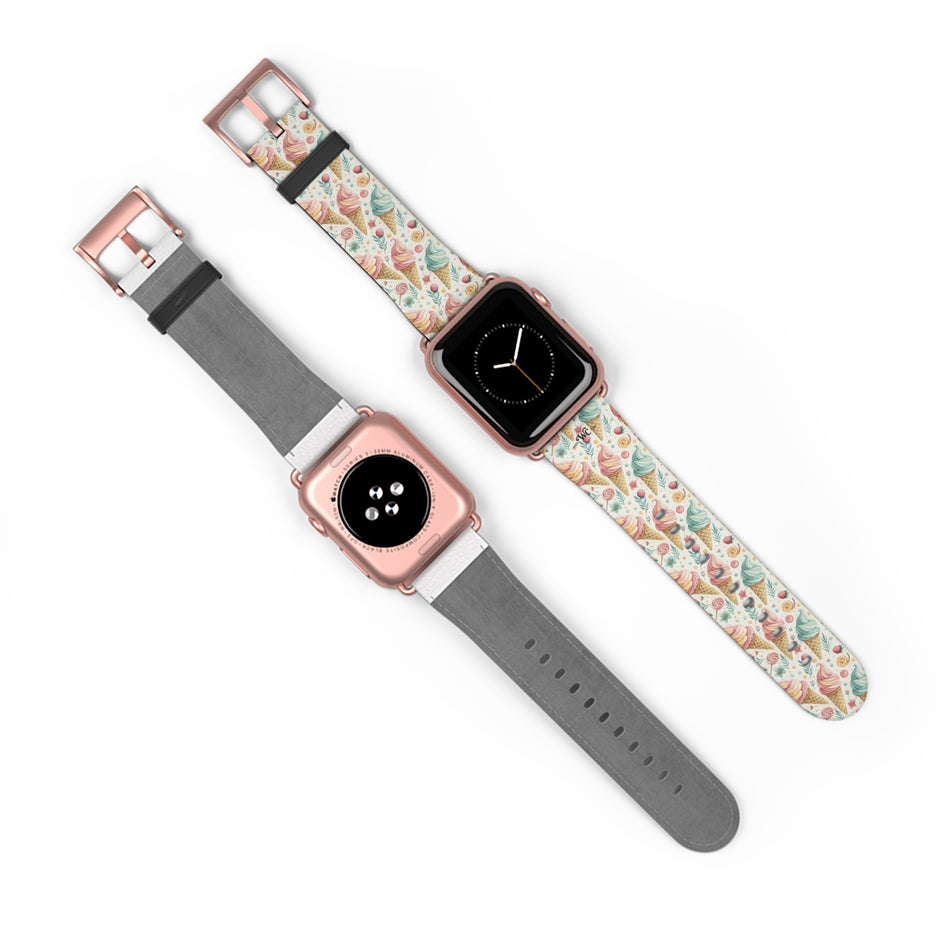 Only In Dreams - Apple Watch Band– Beachy Ice Cream Pattern Strap