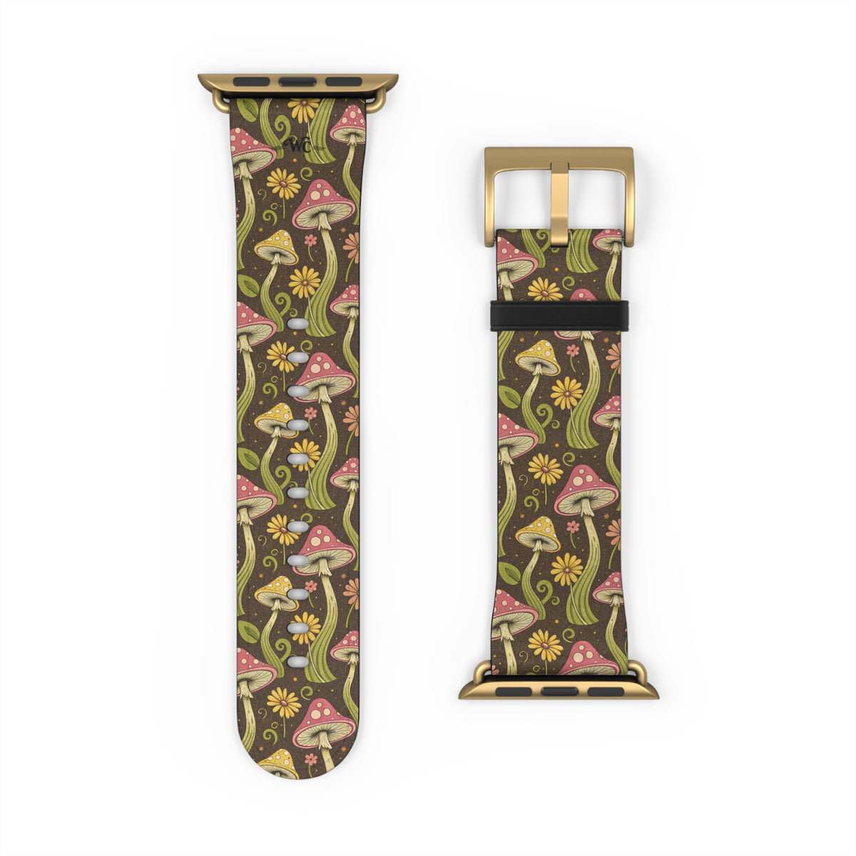 Magic Mushroom - Apple Watch Band  - Vintage Forest Fungi Apple Watch Strap