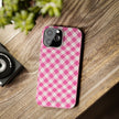Pink Gingham - Essential Phone Case - Lightweight Protective Cover