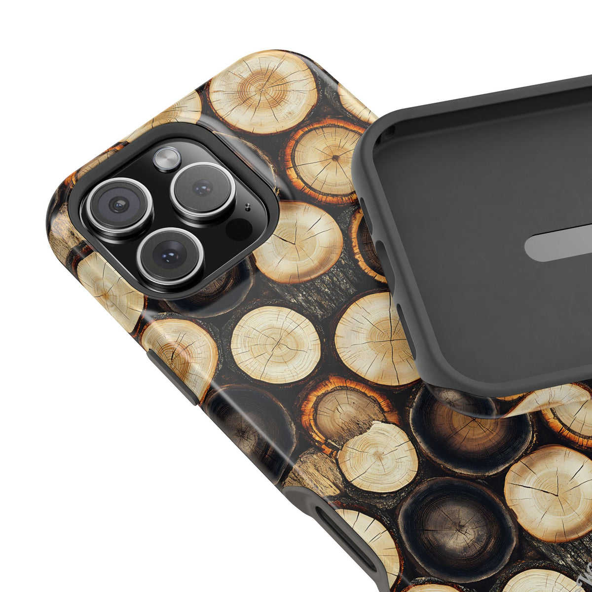 Timber - Wood Slice Pattern Extreme Impact MagSafe Phone Case Protective Cover