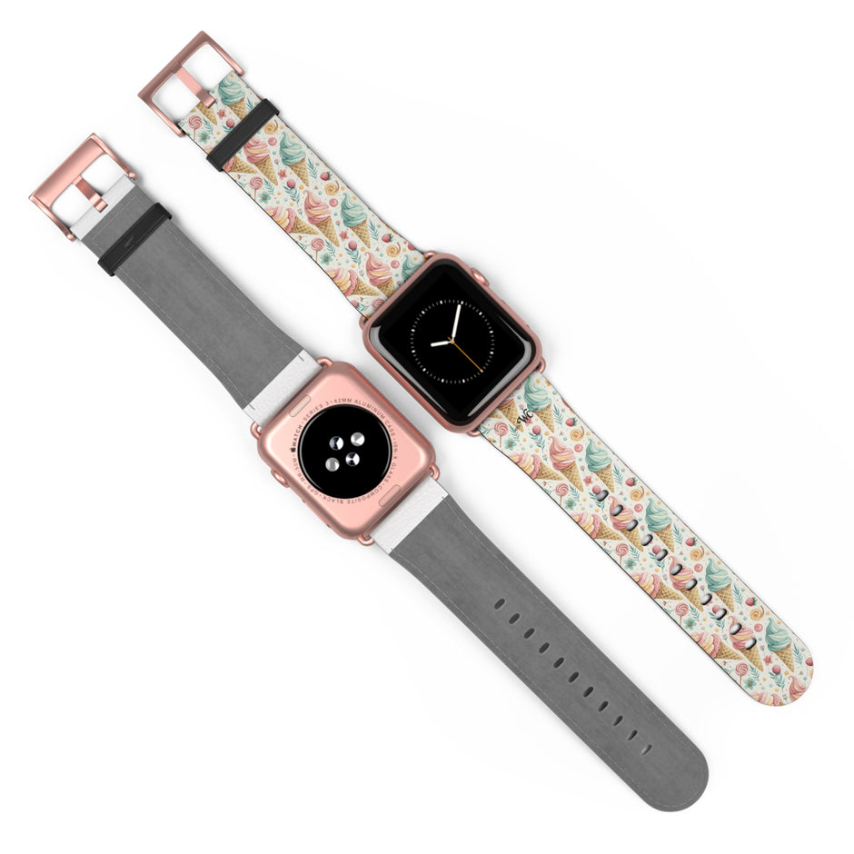 Only In Dreams - Apple Watch Band– Beachy Ice Cream Pattern Strap