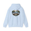Westport Cove Hoodie — Scenic Lake Cabin Vintage Logo Hooded Sweatshirt