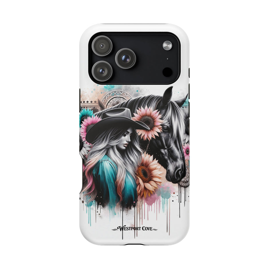 Horse & Cowgirl - Extreme Impact MagSafe Phone Case