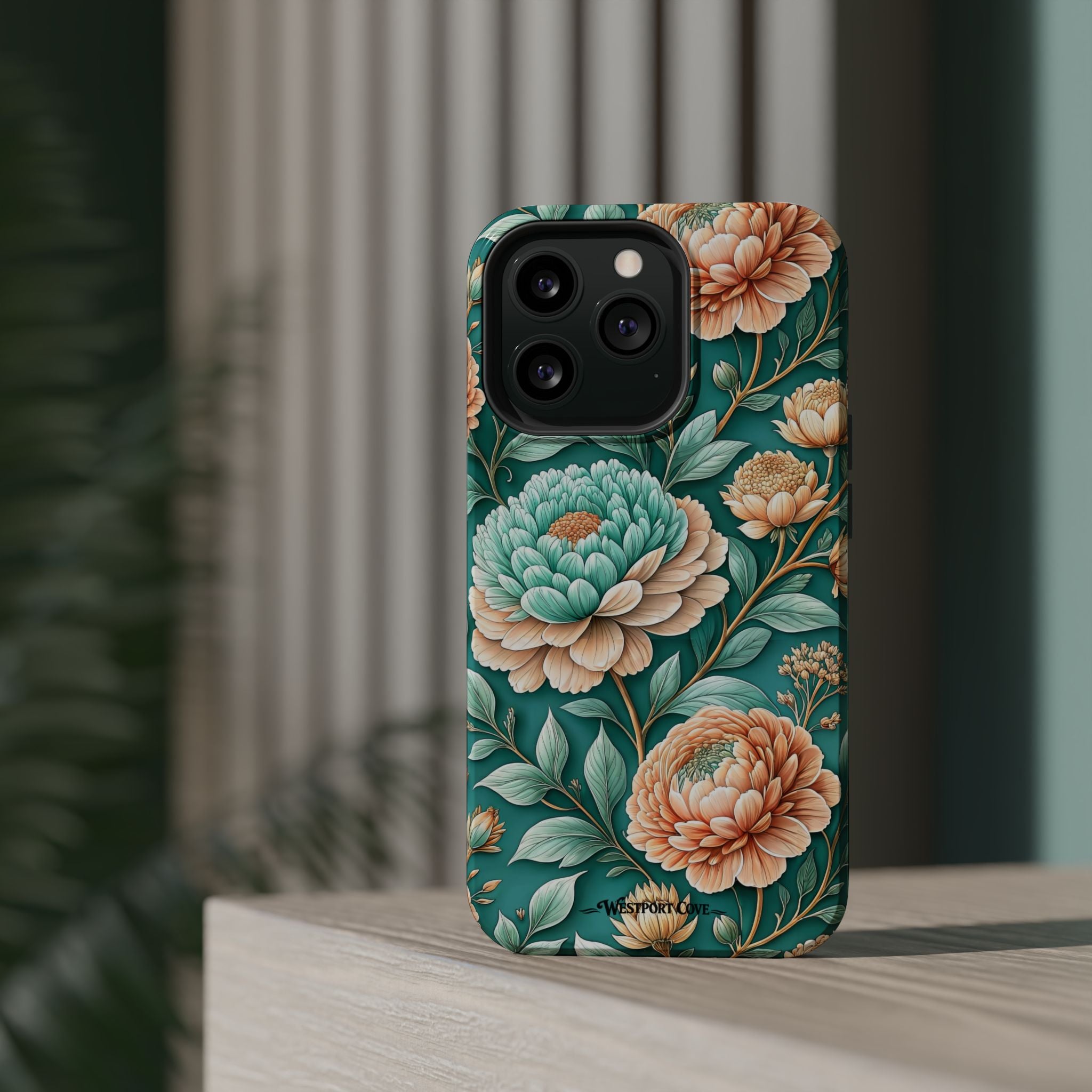 Teal Peony - Extreme MagSafe Phone Case