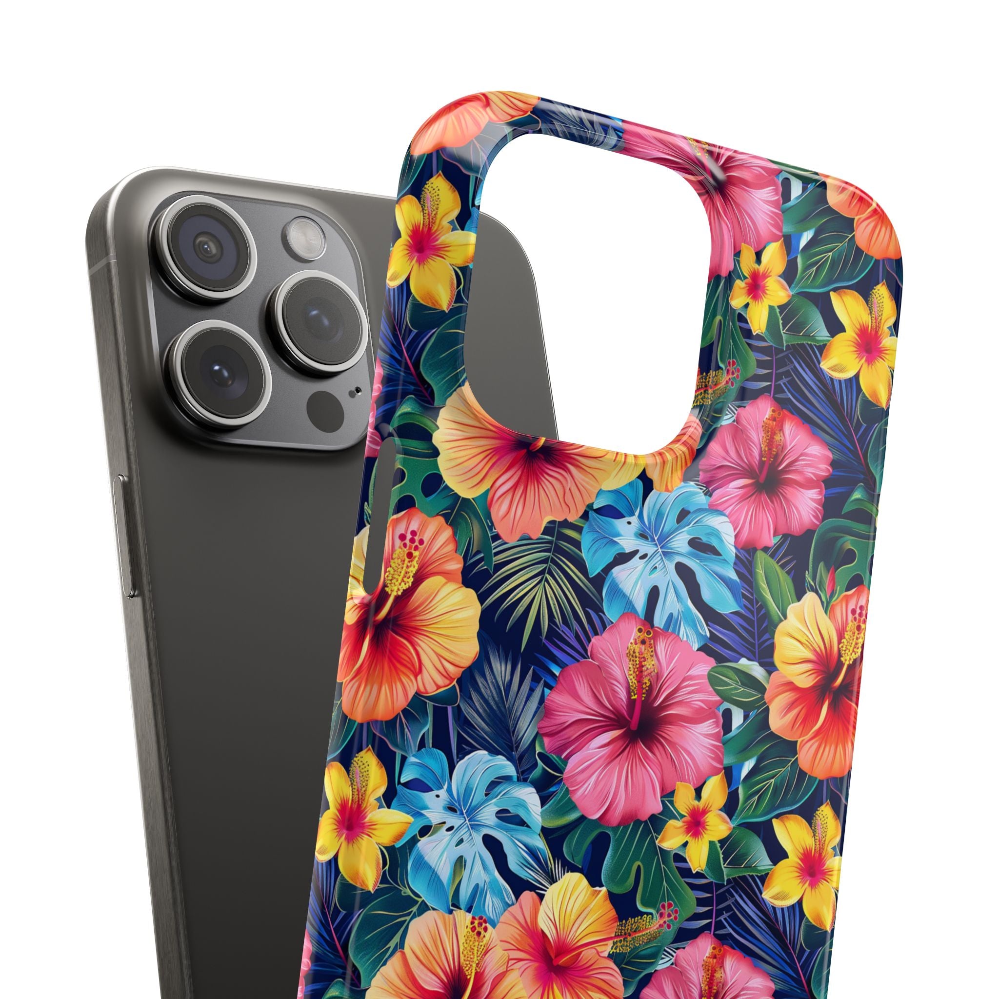 Tropical Hibiscus - Elite Phone Case — Floral Hawaiian Pattern Phone Cover