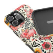 Watercolor Pink Pig Floral Phone Case — Extreme Impact MagSafe Phone Case