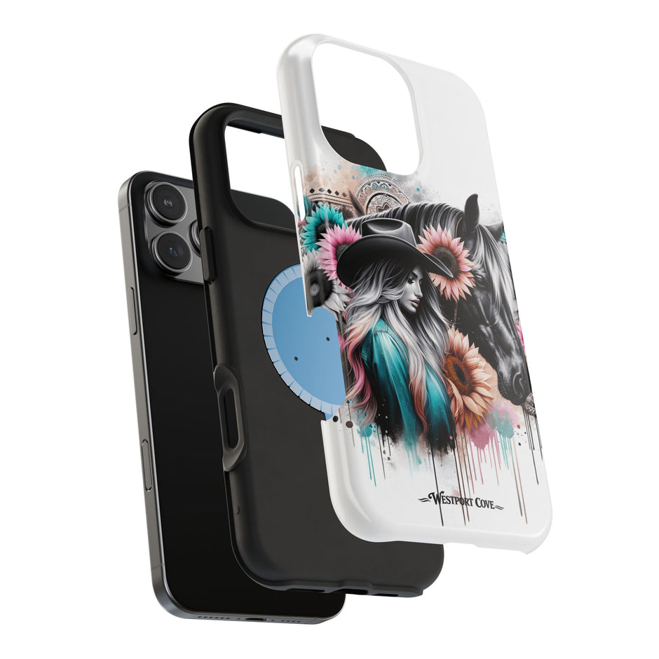 Horse & Cowgirl - Extreme Impact MagSafe Phone Case