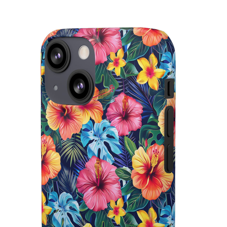 Tropical Hibiscus - Elite Phone Case — Floral Hawaiian Pattern Phone Cover