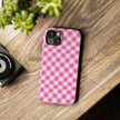 Pink Gingham - Essential Phone Case - Lightweight Protective Cover