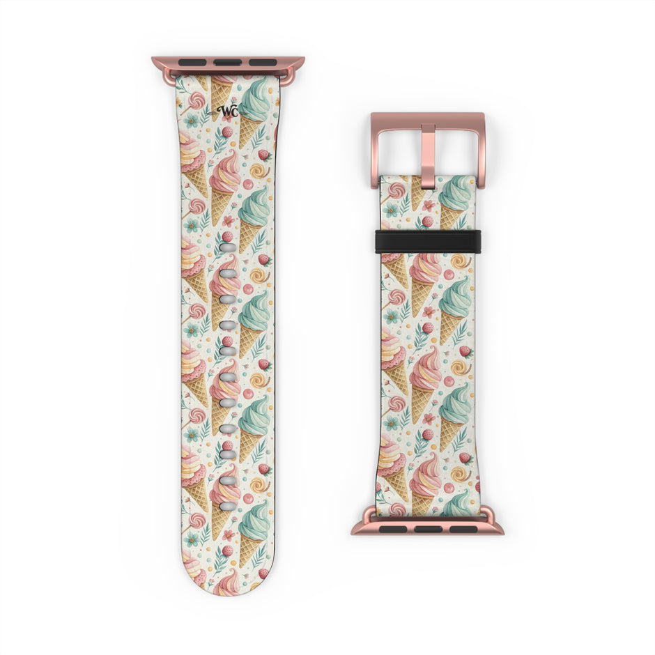 Only In Dreams - Apple Watch Band– Beachy Ice Cream Pattern Strap
