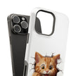Adorable Peeking Kitten - Extreme Impact MagSafe Phone Case