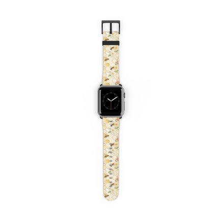 Honeycomb Heaven - Honeybee Apple Watch Band— Bee & Honeycomb Pattern Apple Watch Strap