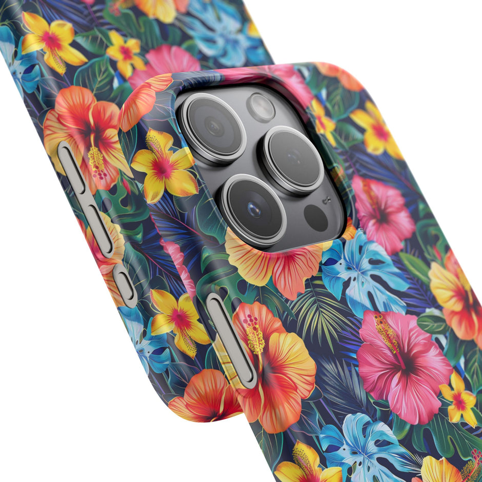 Tropical Hibiscus - Elite Phone Case — Floral Hawaiian Pattern Phone Cover