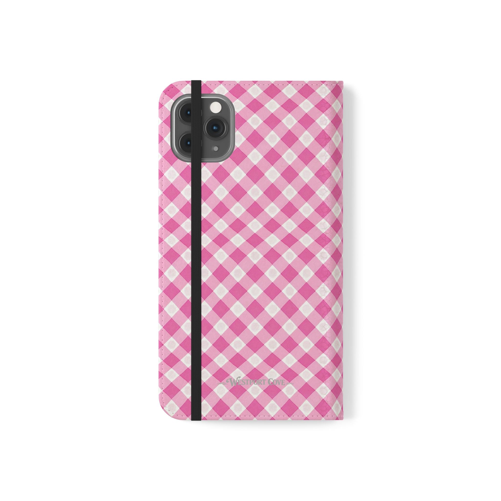 Pink Gingham - Flip Case – Wallet Flip Case with Card Slots