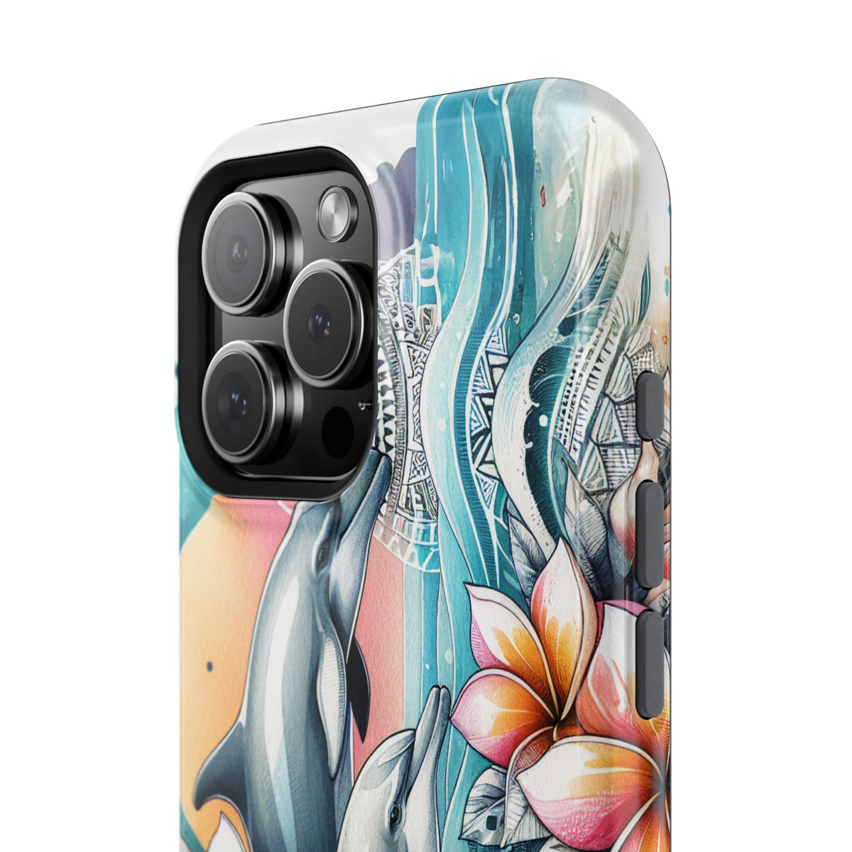 Dolphin Floral Extreme Impact MagSafe Phone Case