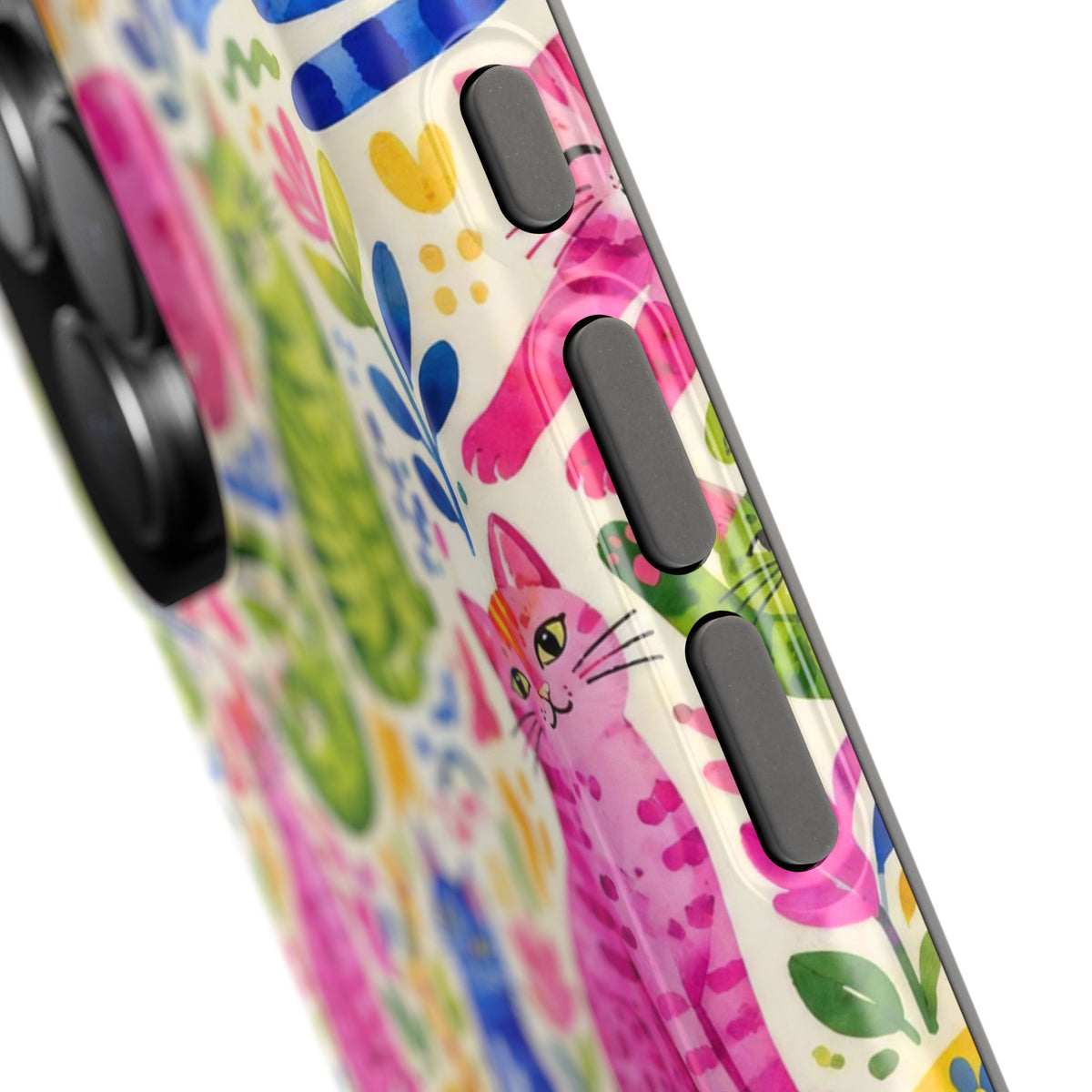 Pop Cats - Extreme Impact MagSafe Phone Case — Colorful Watercolor Cats