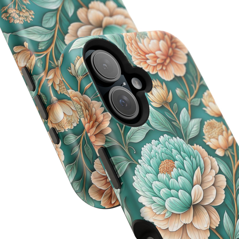 Teal Peony - Extreme MagSafe Phone Case