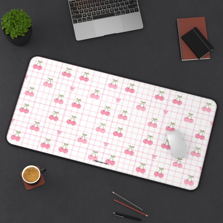 Cherry Ice Cream Smile - Launch Pad - Desk Mat