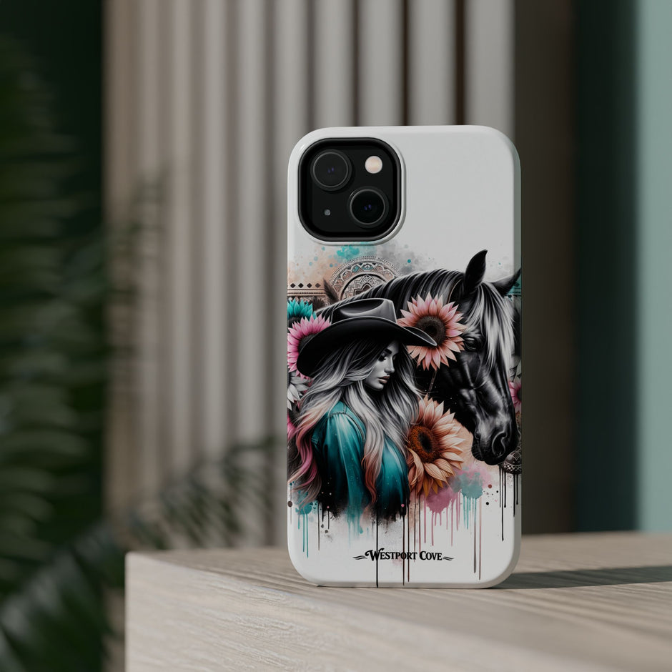 Horse & Cowgirl - Extreme Impact MagSafe Phone Case