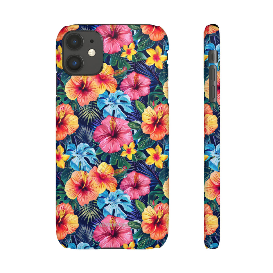 Tropical Hibiscus - Elite Phone Case — Floral Hawaiian Pattern Phone Cover