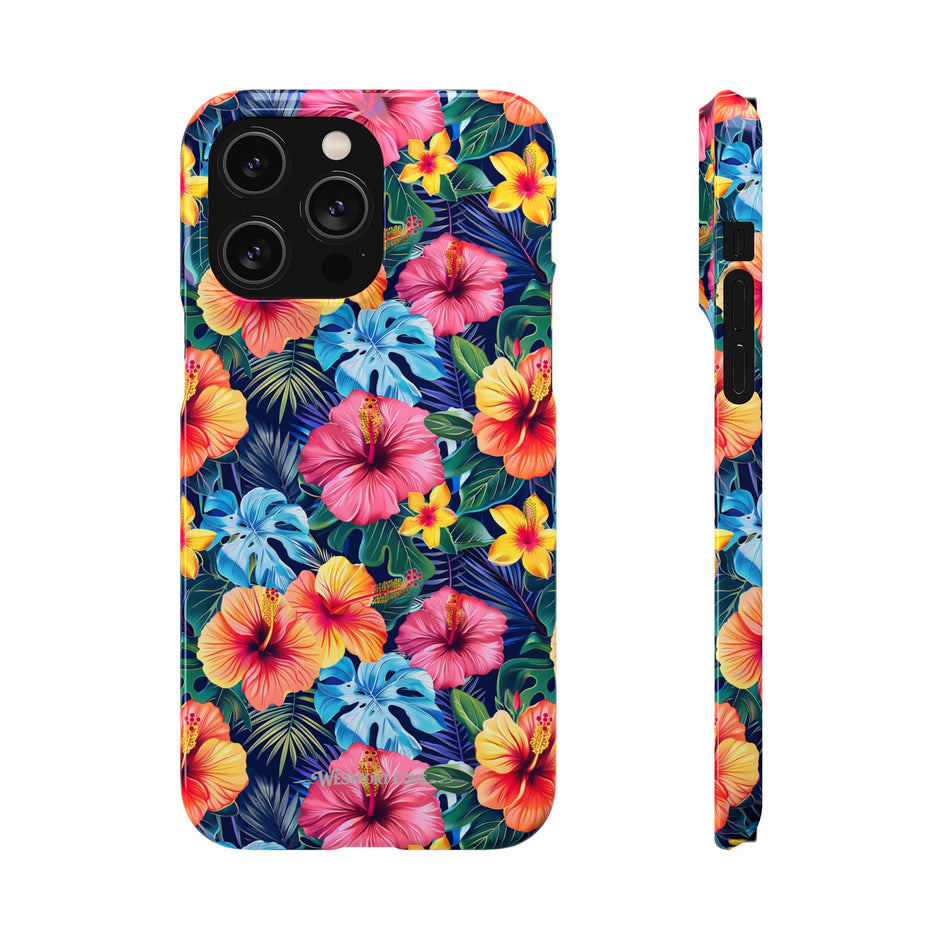 Tropical Hibiscus - Elite Phone Case — Floral Hawaiian Pattern Phone Cover
