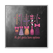 Halloween Broom Canvas Print — “A Girl Gotta Have Options” Framed Wall Art