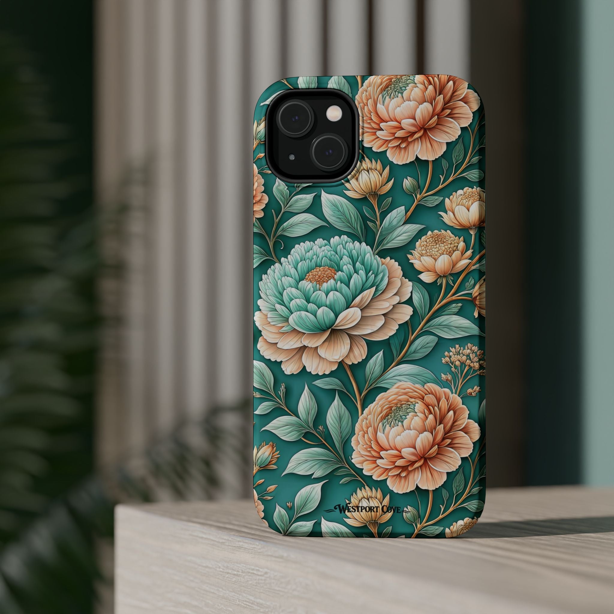 Teal Peony - Extreme MagSafe Phone Case