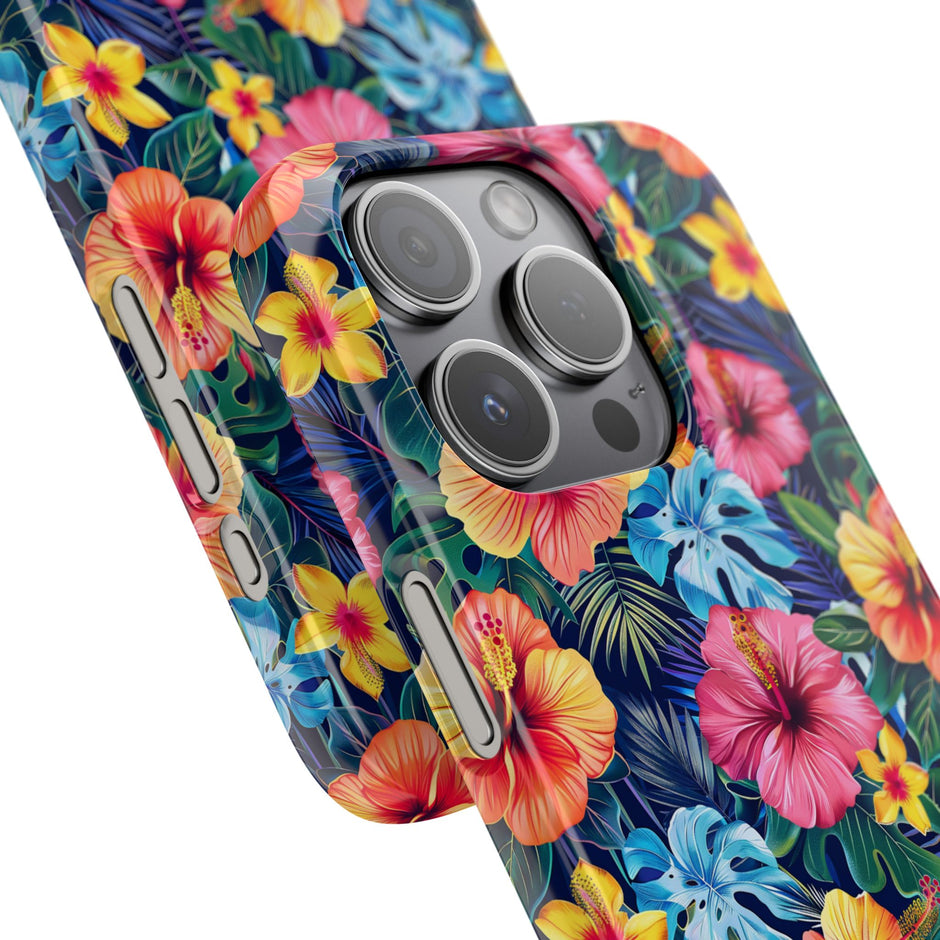 Tropical Hibiscus - Elite Phone Case — Floral Hawaiian Pattern Phone Cover