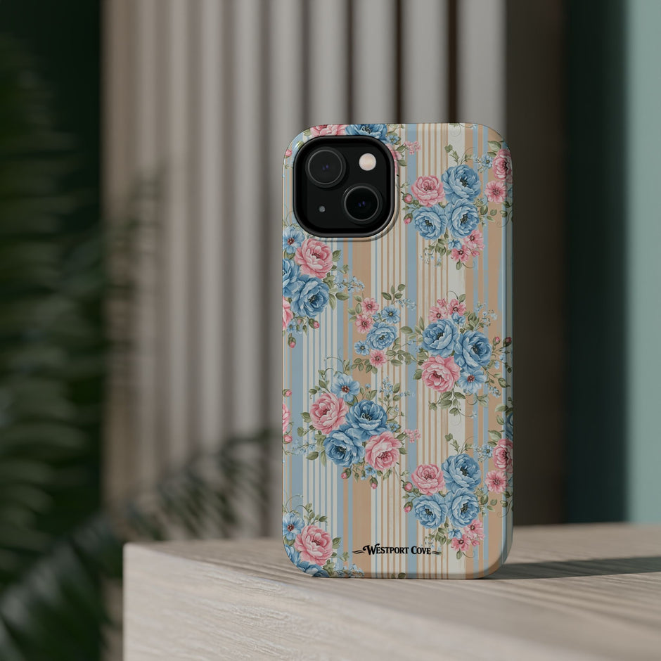 Floral Vintage Stripe - Extreme MagSafe Phone Case