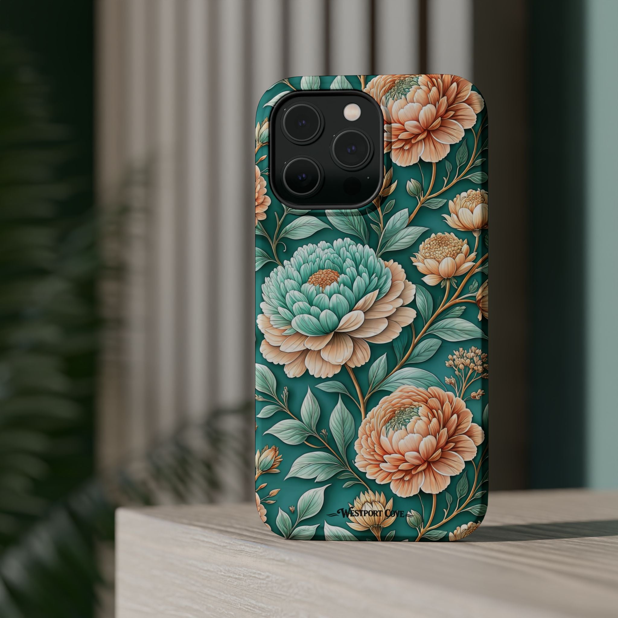 Teal Peony - Extreme MagSafe Phone Case