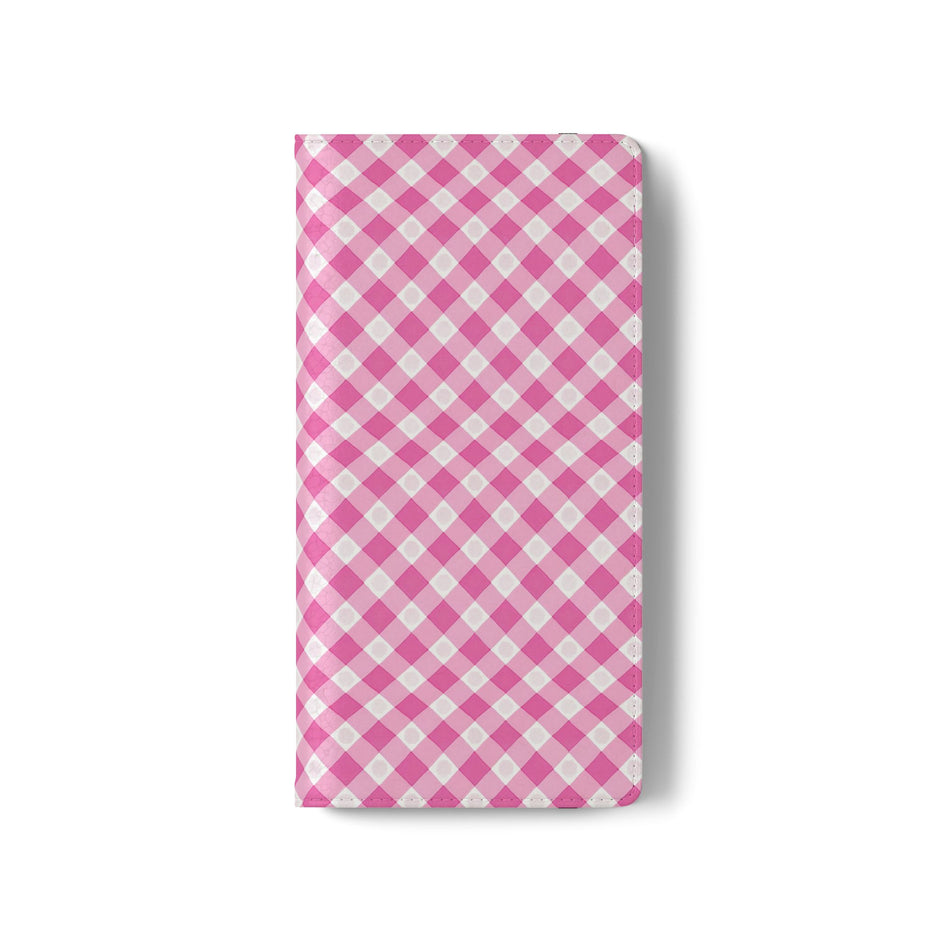 Pink Gingham - Flip Case – Wallet Flip Case with Card Slots