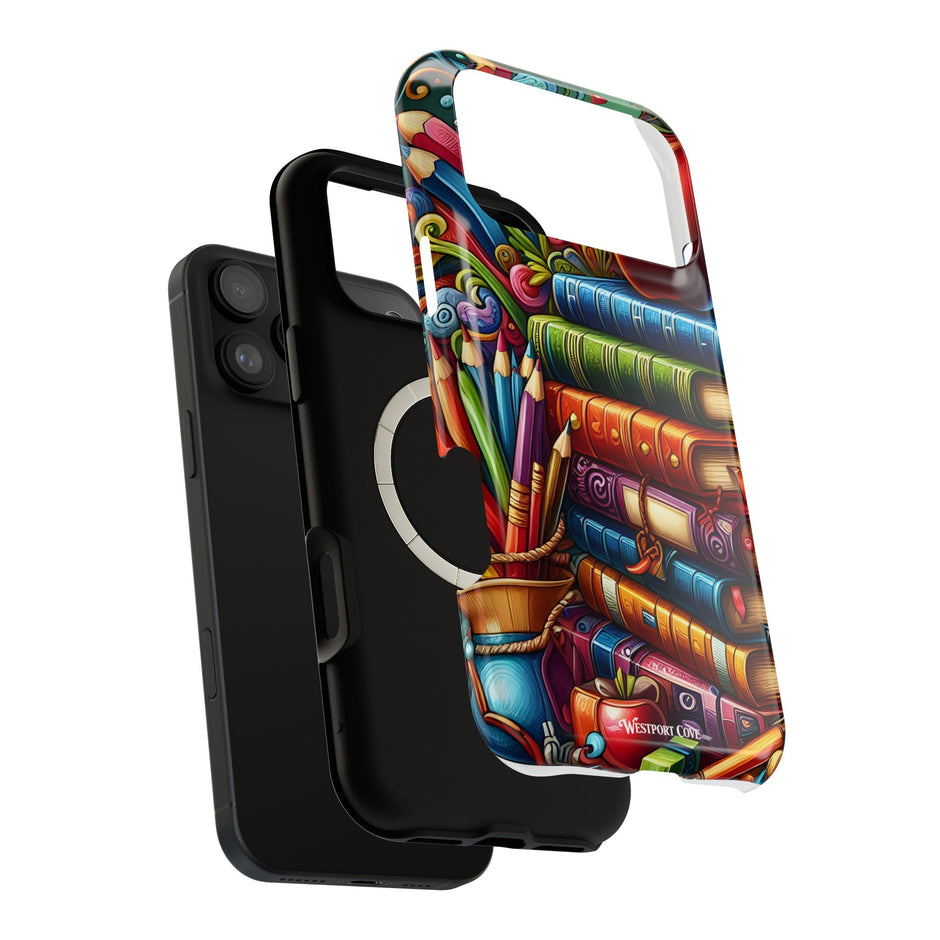 Bookstack Apple for Teachers & Students— Extreme Magsafe Phone Case
