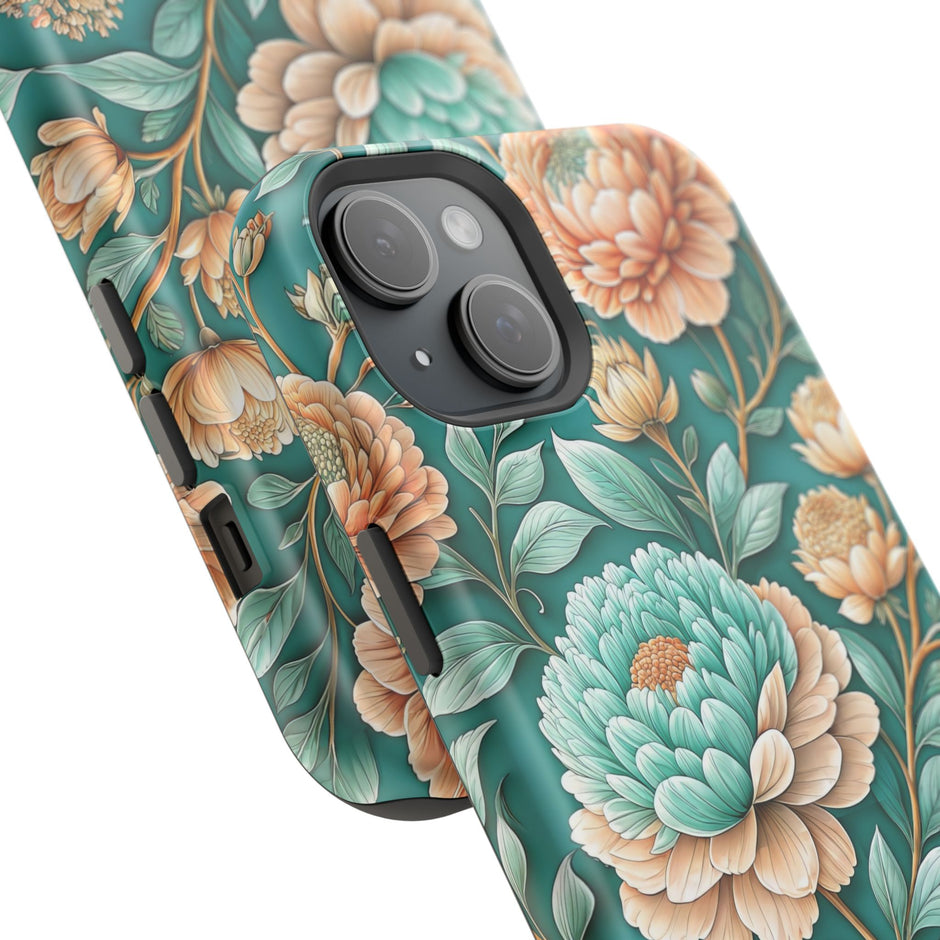 Teal Peony - Extreme MagSafe Phone Case