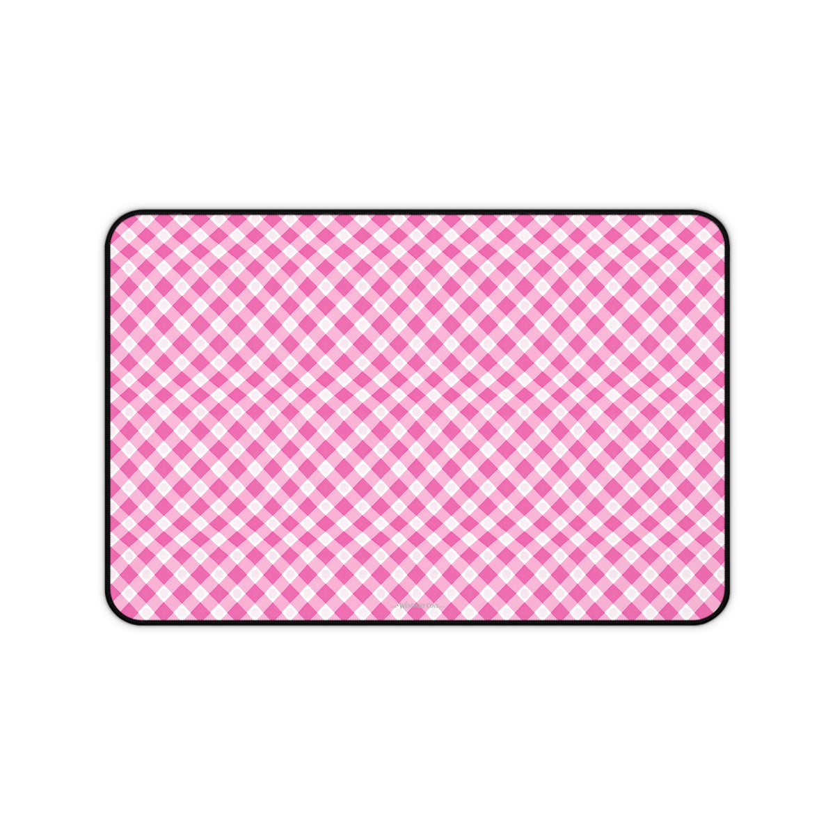 Pink Gingham - Launch Pad - Desk Mat