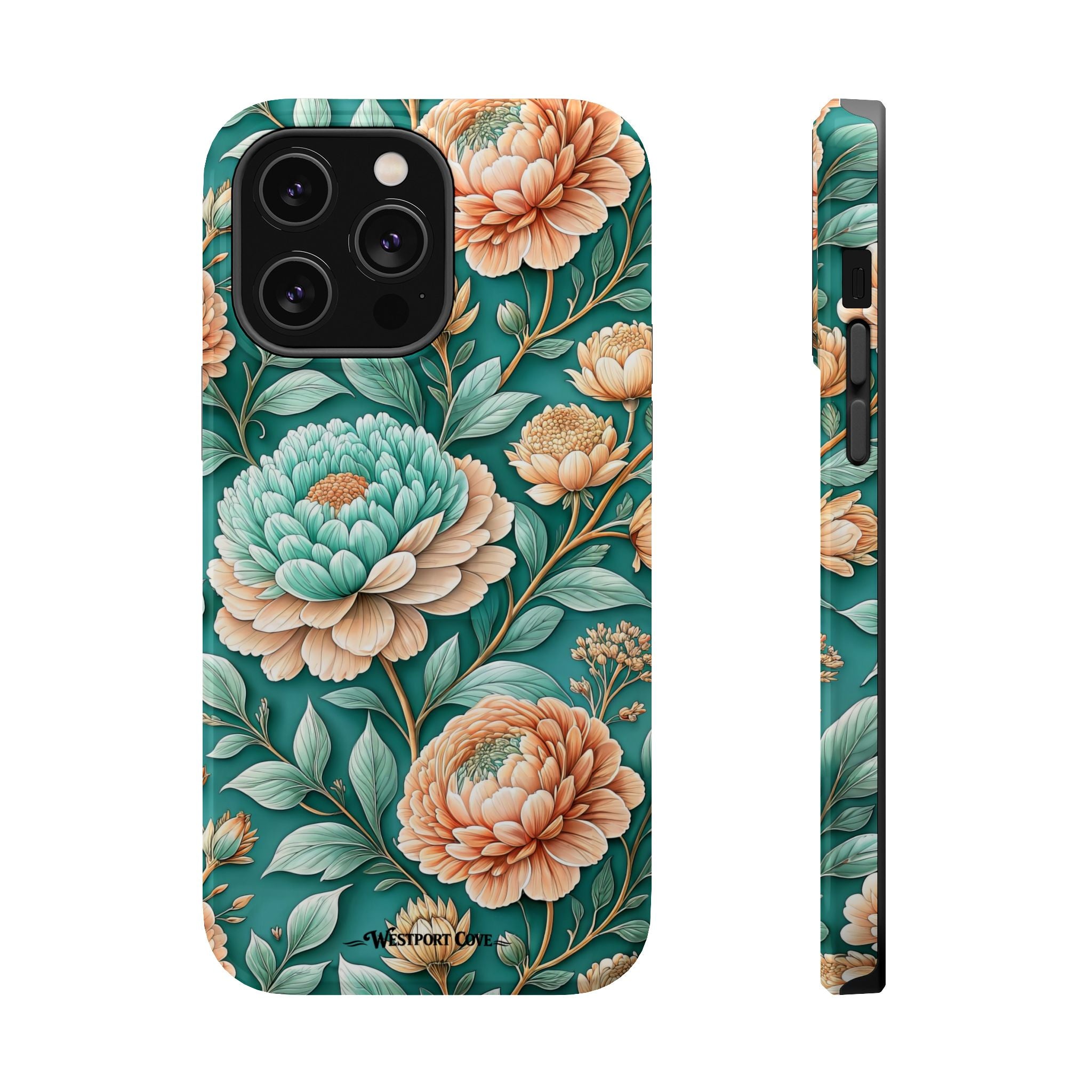 Teal Peony - Extreme MagSafe Phone Case