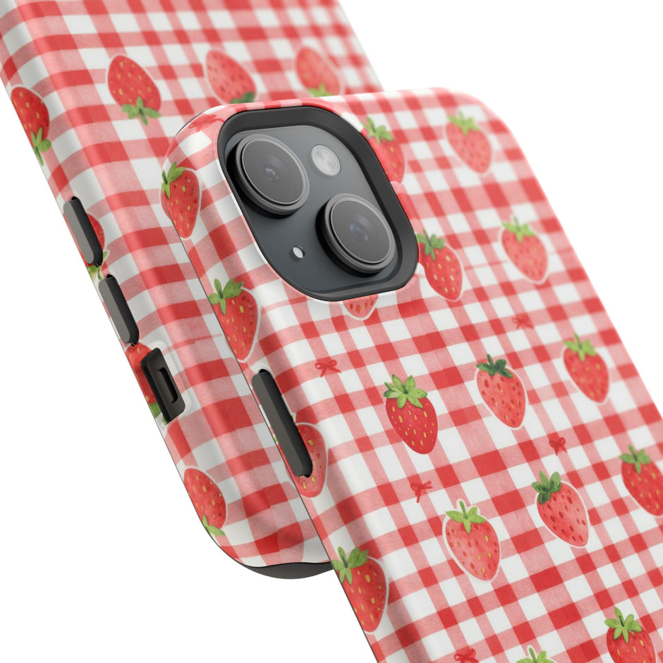 Strawberry Gingham - Extreme MagSafe Phone Case
