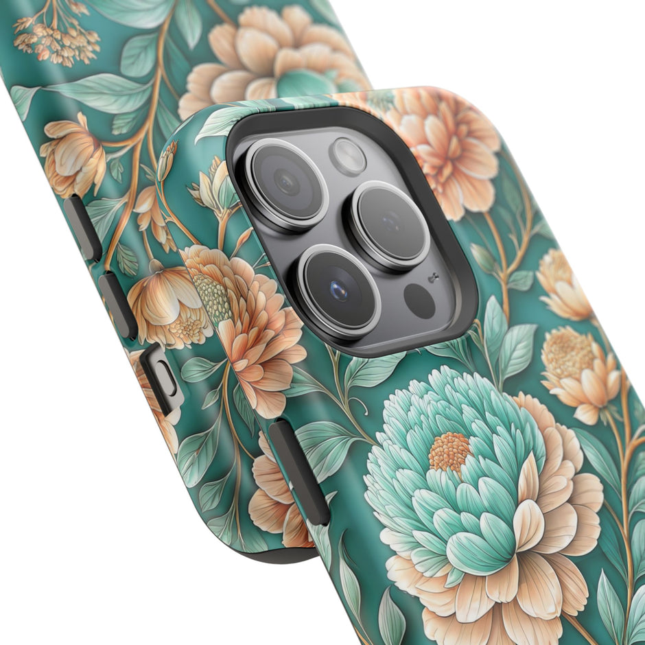 Teal Peony - Extreme MagSafe Phone Case