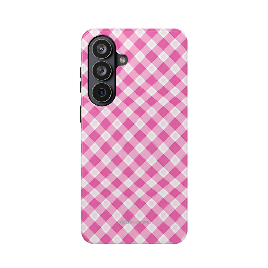 Pink Gingham - Extreme Phone Case